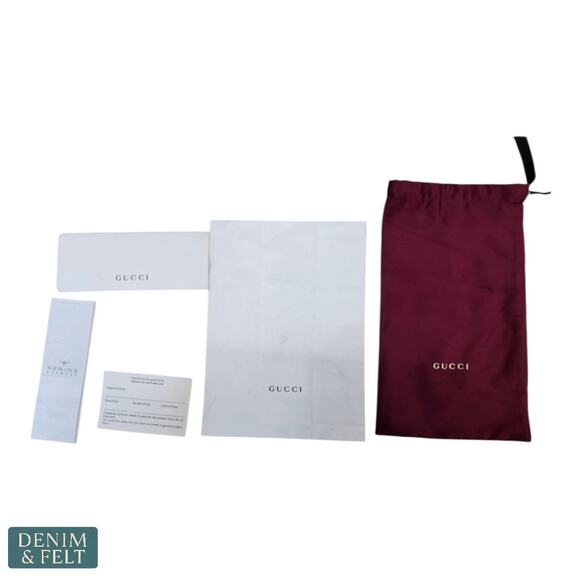 Gucci Oversized Round Sunglasses Brown Gradient with Case & Papers - Picture 10 of 11